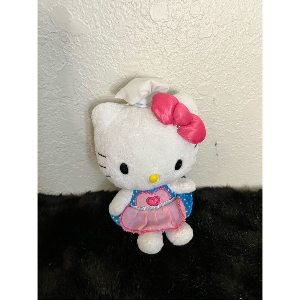 Hello Kitty Plush Polka Dot Dress Pink Apron Chef Hat 2016 Beanie